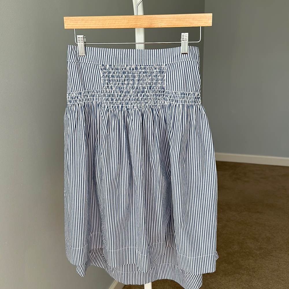 GAP Blue and White Striped Skirt